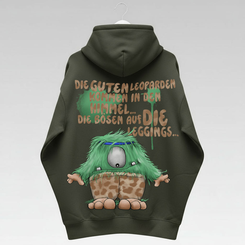 Unisex Hoodie Jacke – Olive grün | personalisierter Druck