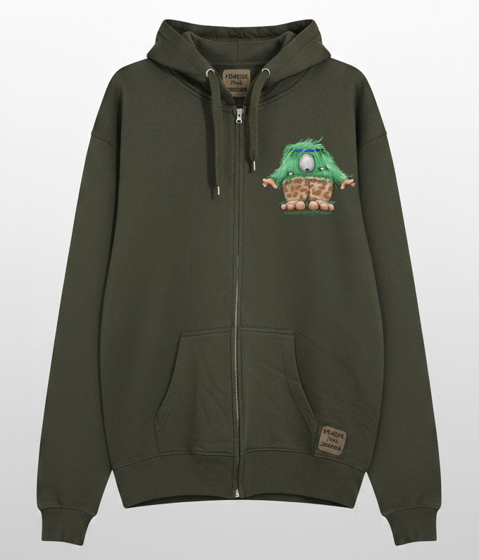 Monster Jacke Olive Green Gr. L | Wunschmotiv frei wählbar | FINAL SALE