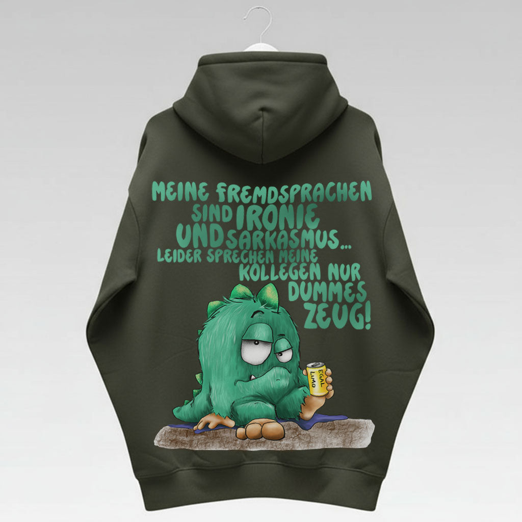 Unisex Hoodie Jacke – Olive grün | personalisierter Druck