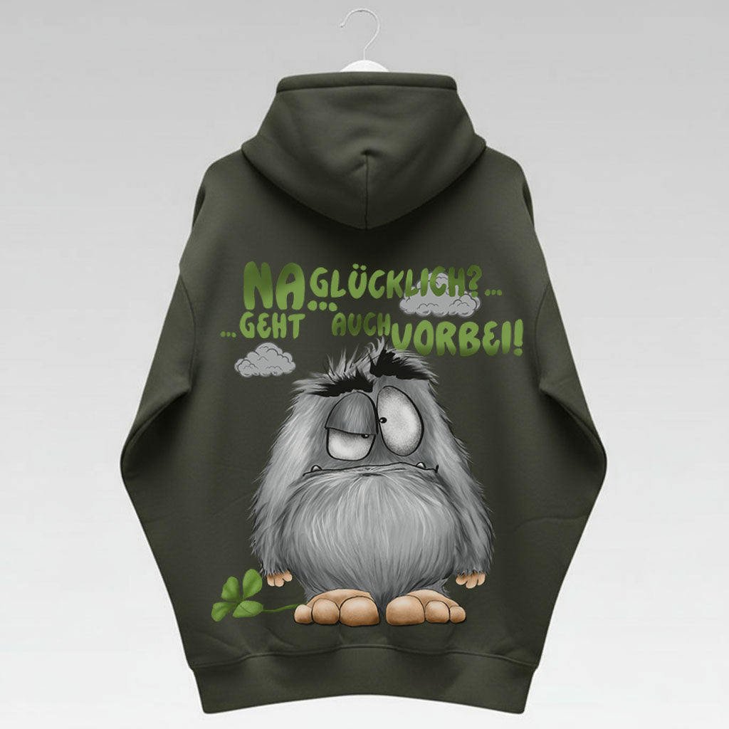 Unisex Hoodie Jacke – Olive grün | personalisierter Druck