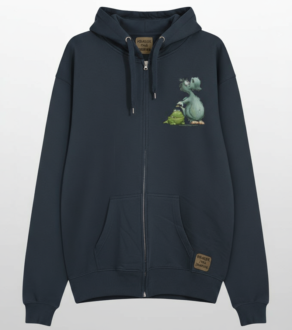 Unisex Hoodie Jacke – Navy Blue | personalisierter Druck