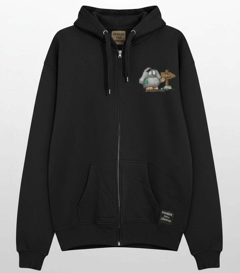 Unisex Hoodie Jacke – Schwarz | personalisierter Druck