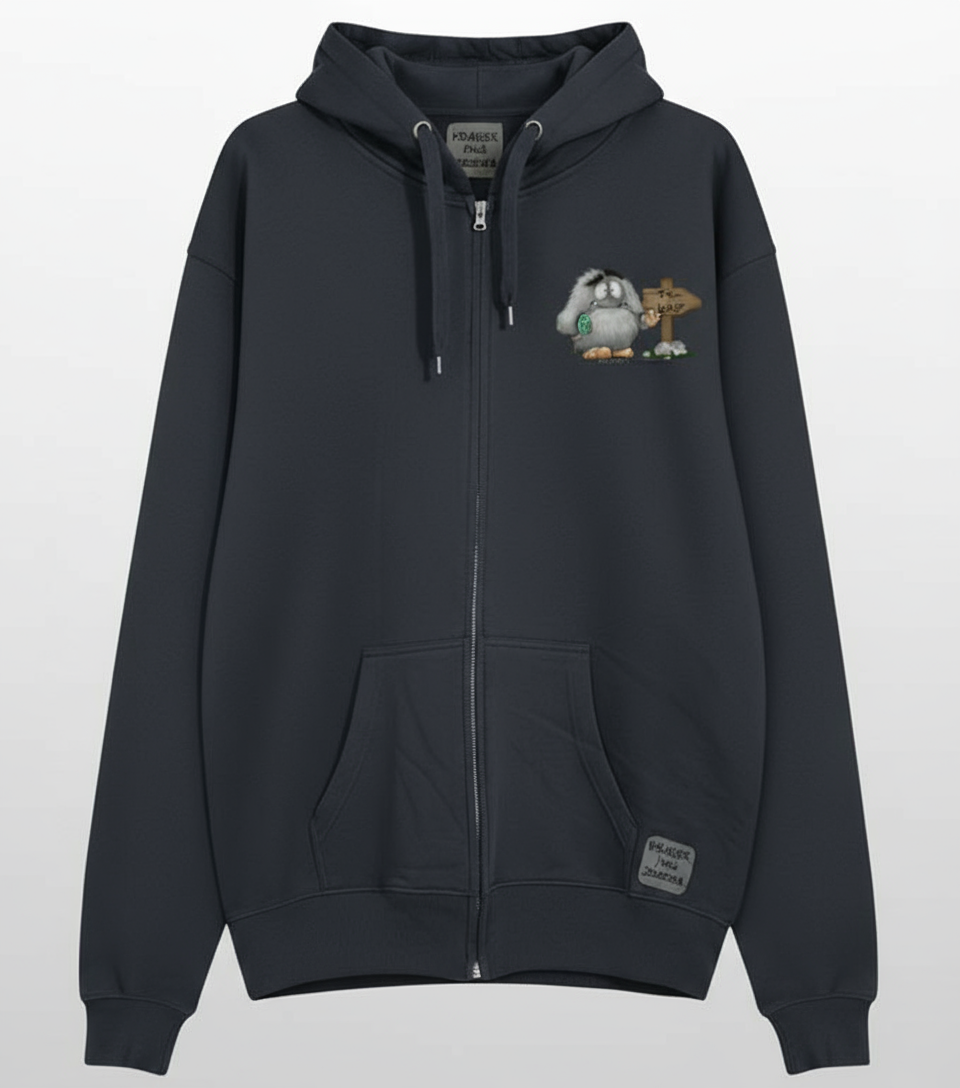 Unisex Hoodie Jacke – Navy Blue | personalisierter Druck