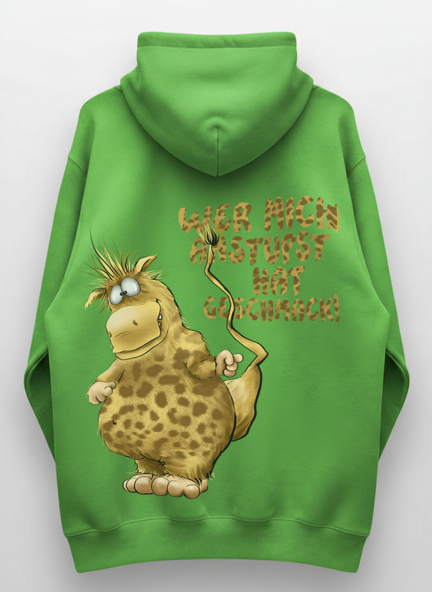 Unisex Hoodie XXL Druck Kruegerhausdesign Monster, lime green, Motivwahl