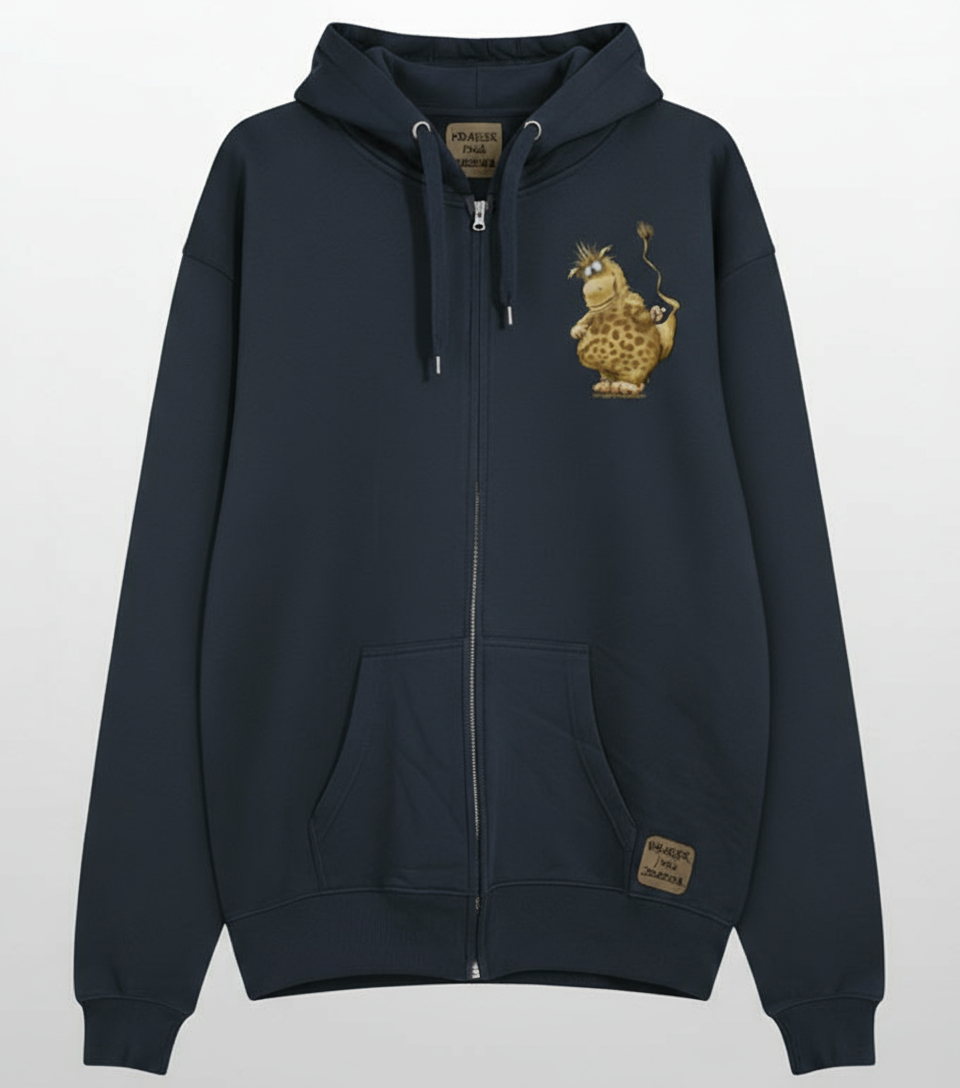 Unisex Hoodie Jacke – Navy Blue | personalisierter Druck
