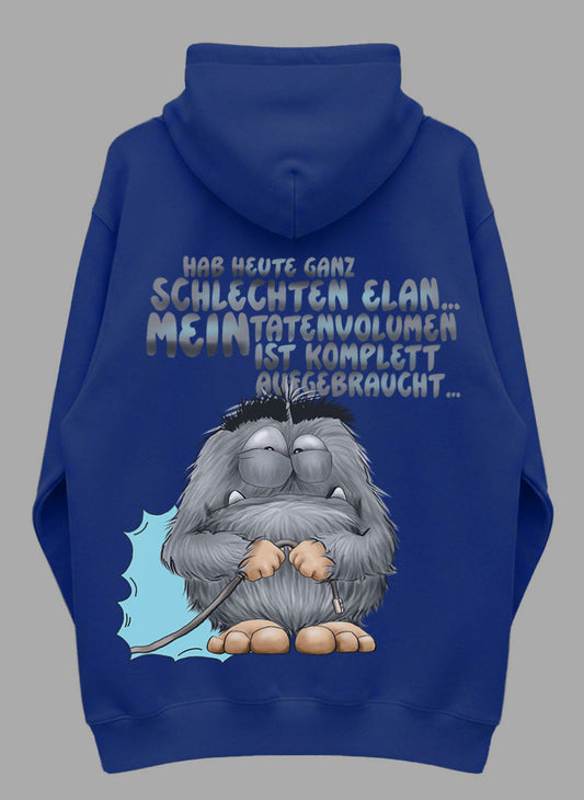 FINAL SALE: Monster Hoodie Royalblau – Größe L | Fertig bedruckt