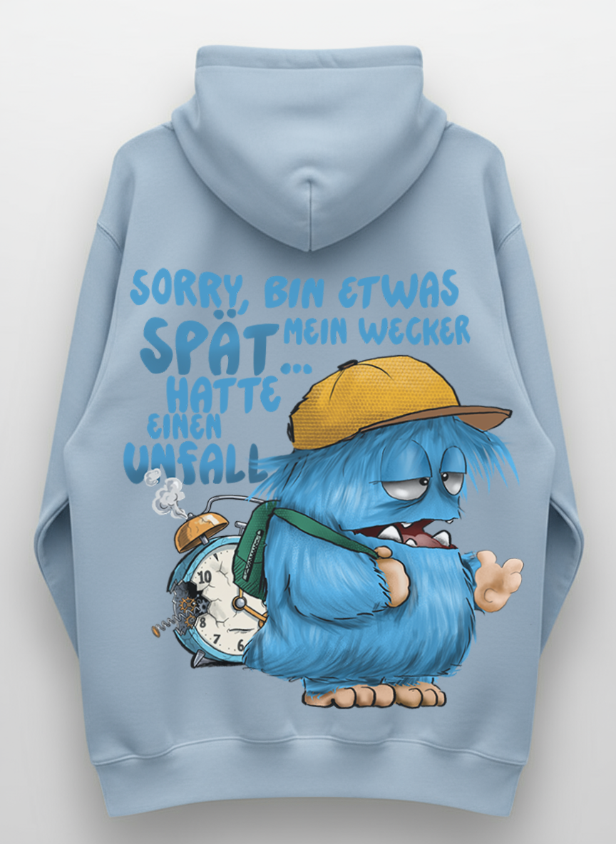 Unisex Hoodie XXL Druck Kruegerhausdesign Monster, hellblau, Motivwahl