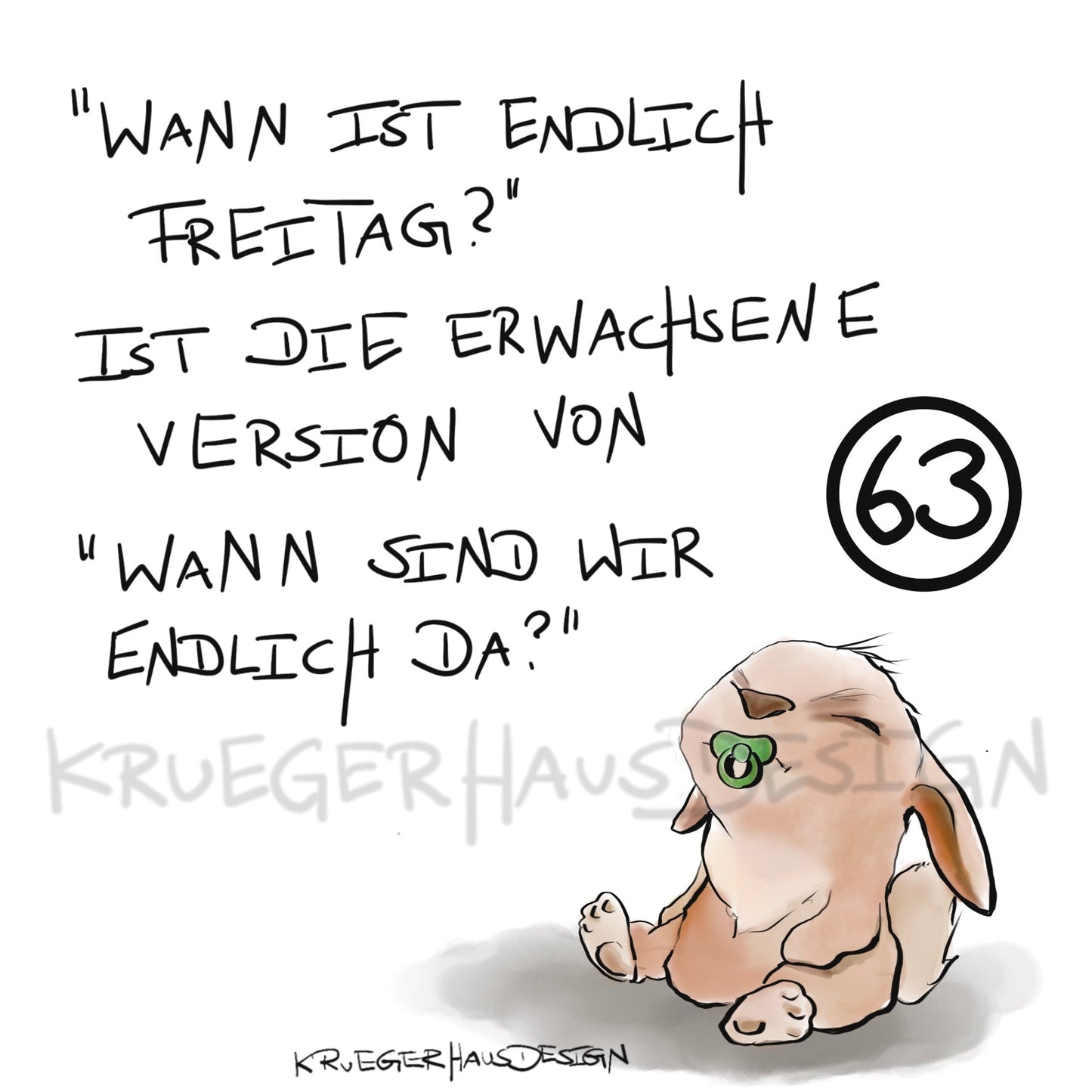 Poster von Kruegerhausdesign mit Monster und Spruch freie Wahl