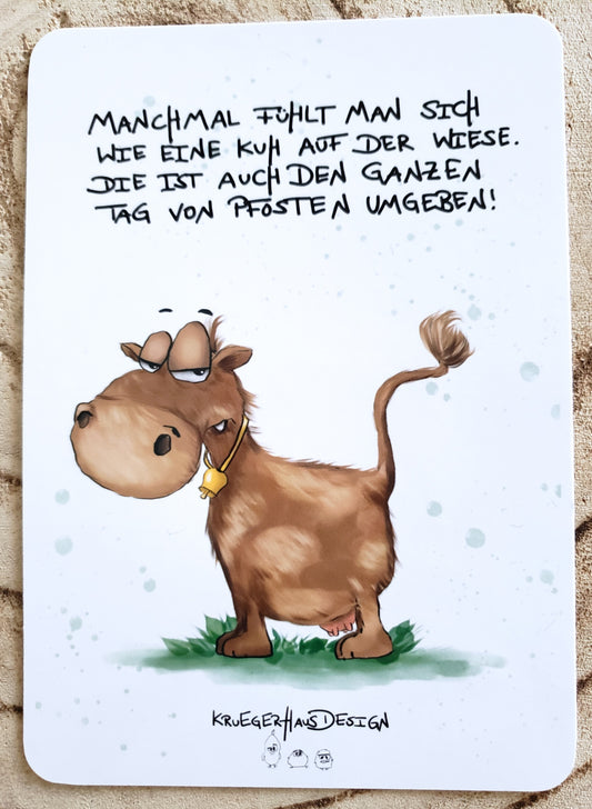 Postkarte Monster Kruegerhausdesign "Manchmal fühlt man..“