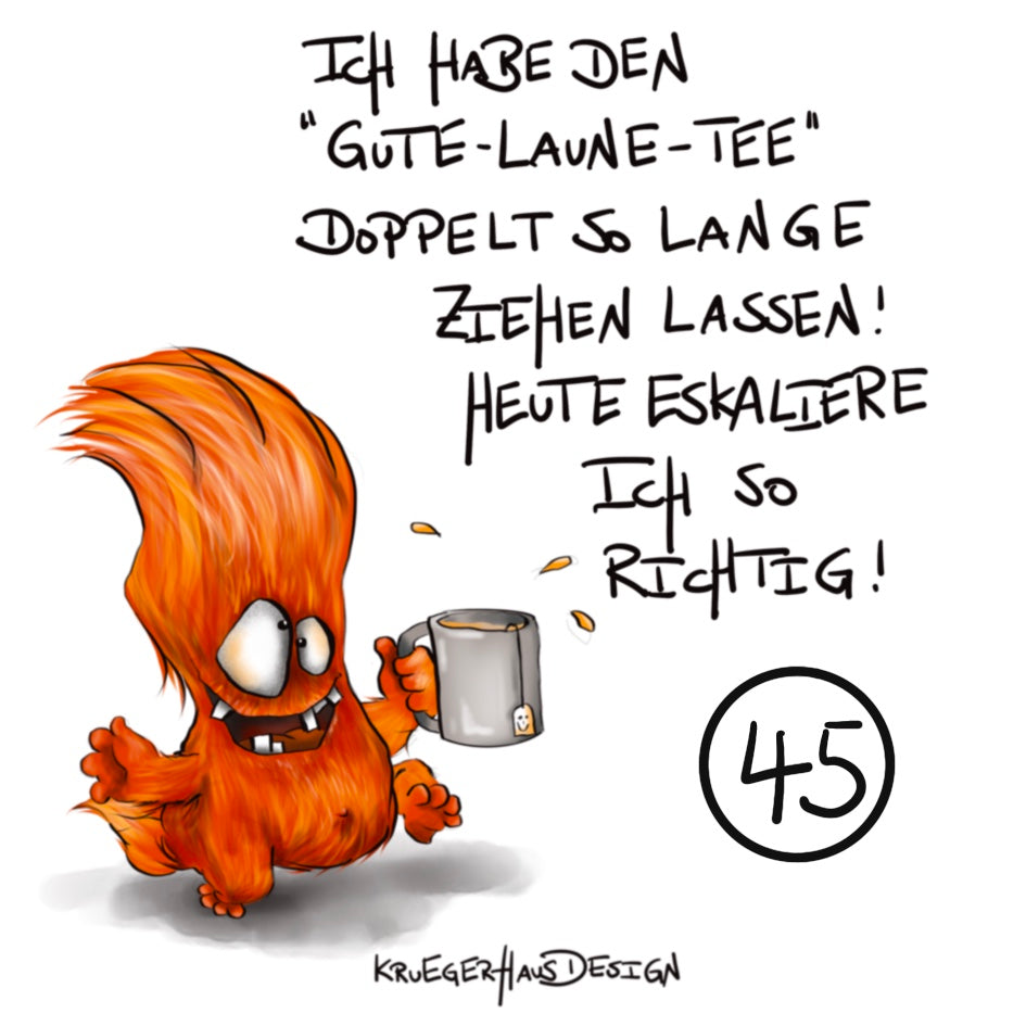 Poster von Kruegerhausdesign mit Monster und Spruch freie Wahl