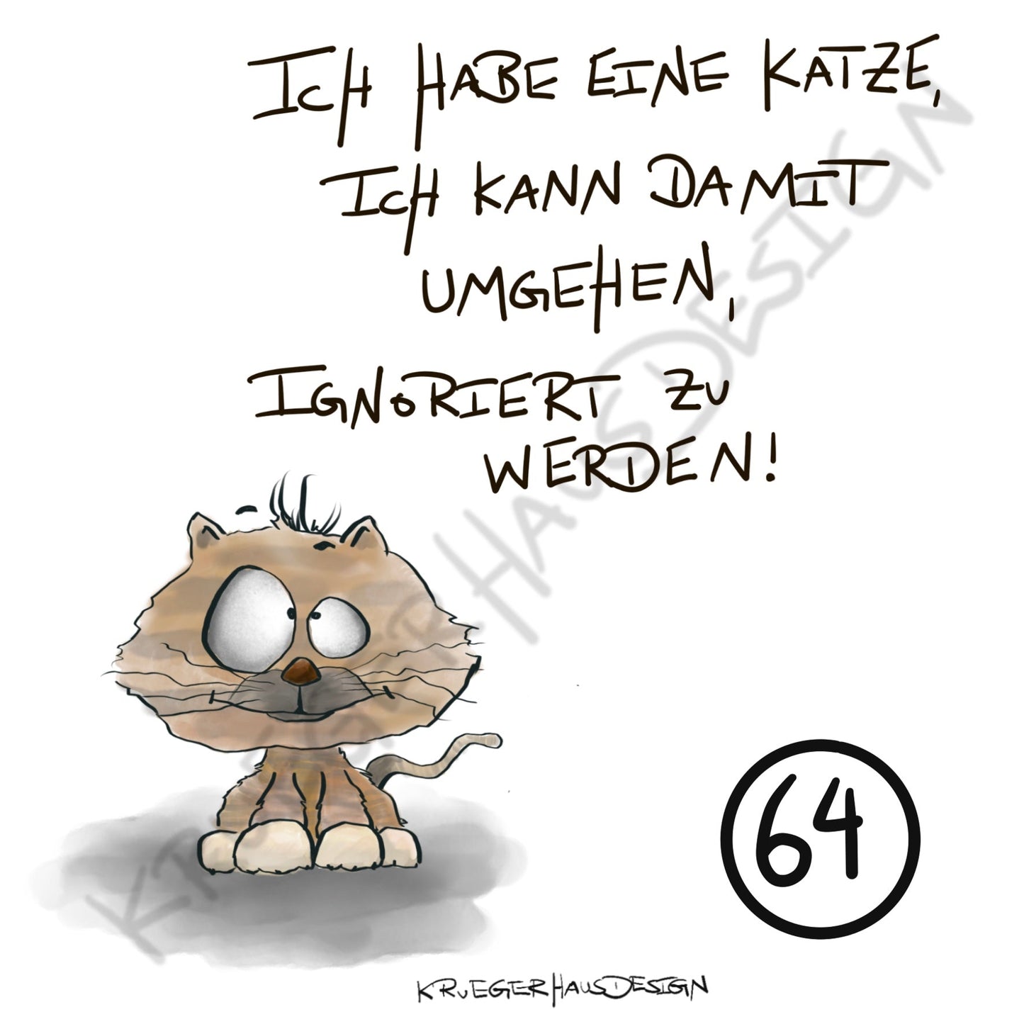 Poster von Kruegerhausdesign mit Monster und Spruch freie Wahl