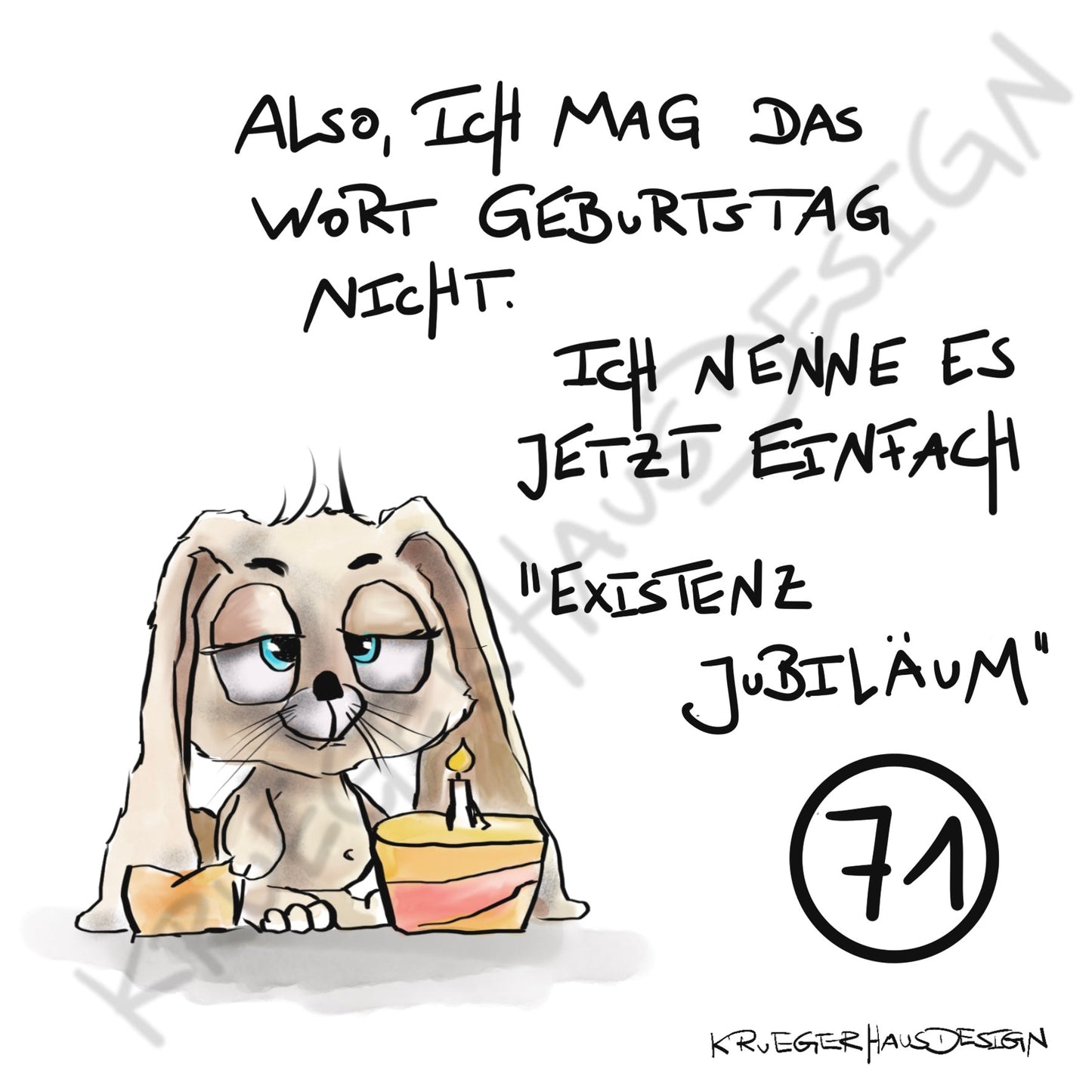 Poster von Kruegerhausdesign mit Monster und Spruch freie Wahl