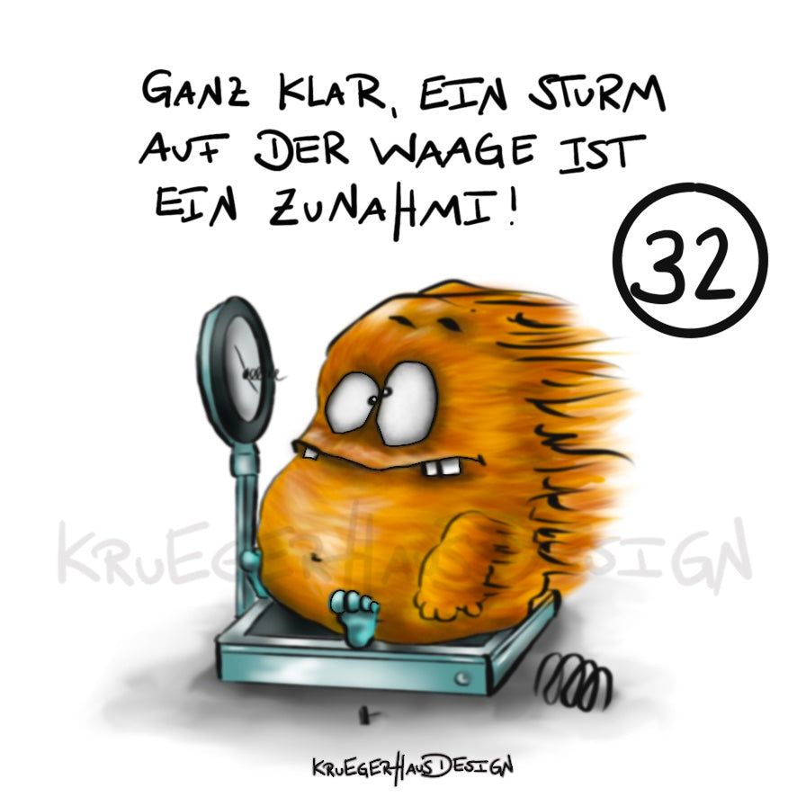 Poster von Kruegerhausdesign mit Monster und Spruch freie Wahl