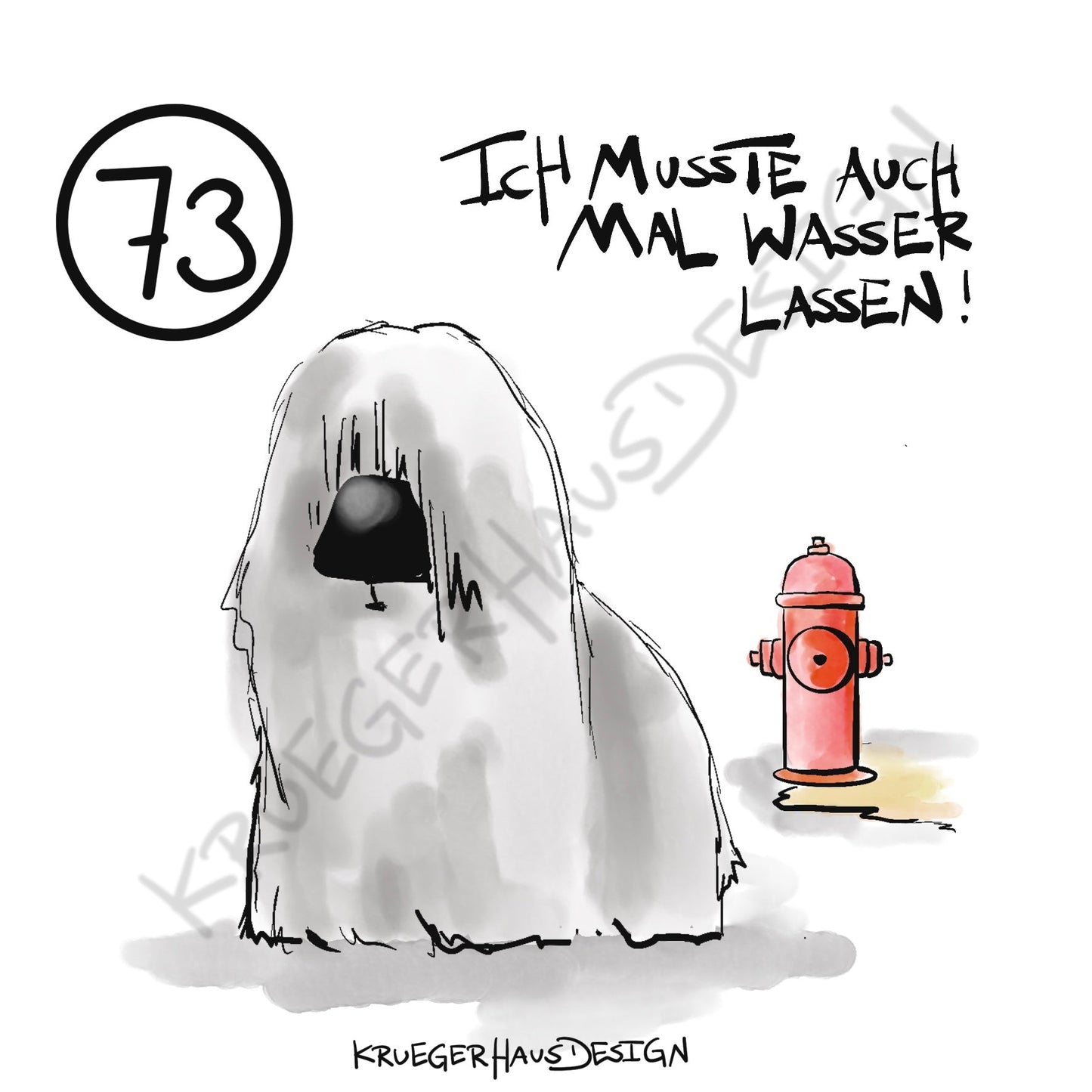 Poster von Kruegerhausdesign mit Monster und Spruch freie Wahl