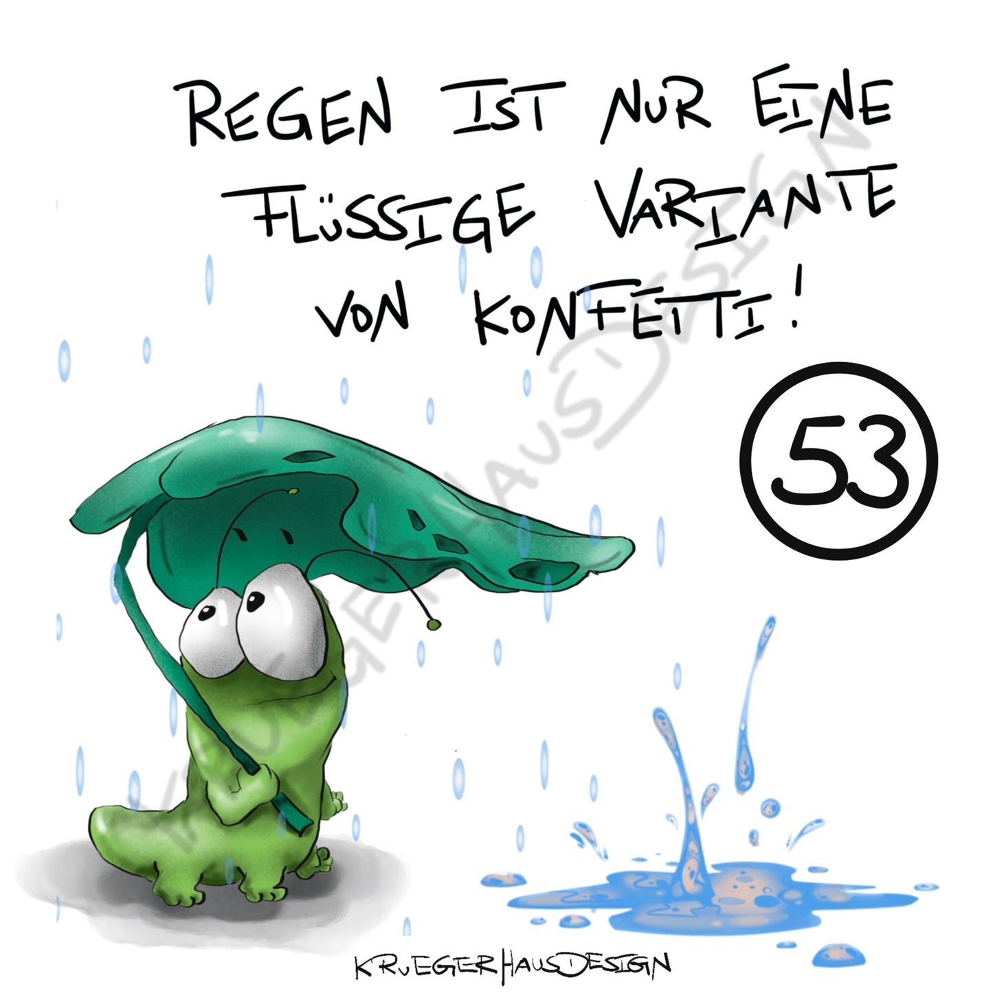 Poster von Kruegerhausdesign mit Monster und Spruch freie Wahl