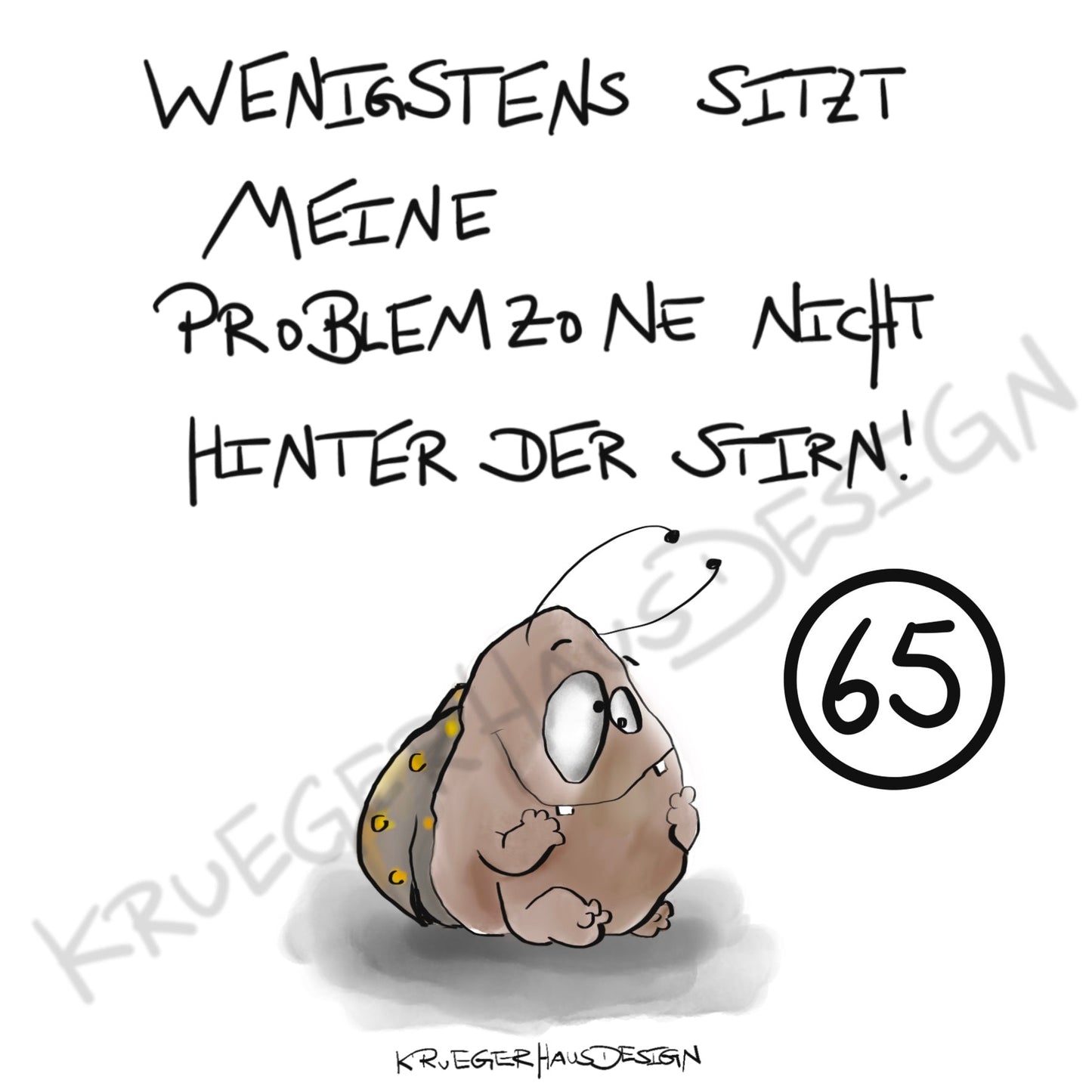 Poster von Kruegerhausdesign mit Monster und Spruch freie Wahl