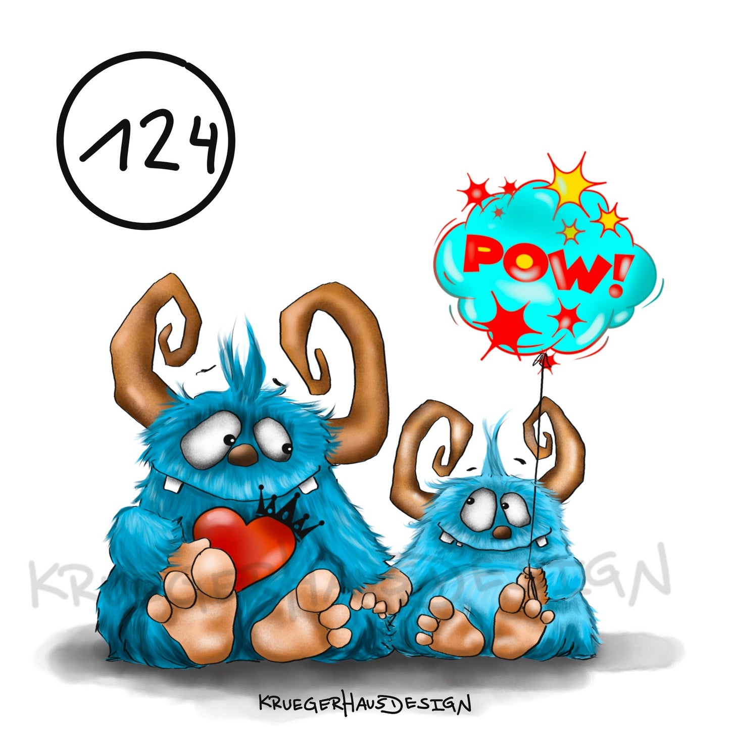 Poster von Kruegerhausdesign mit Monster und Spruch freie Wahl