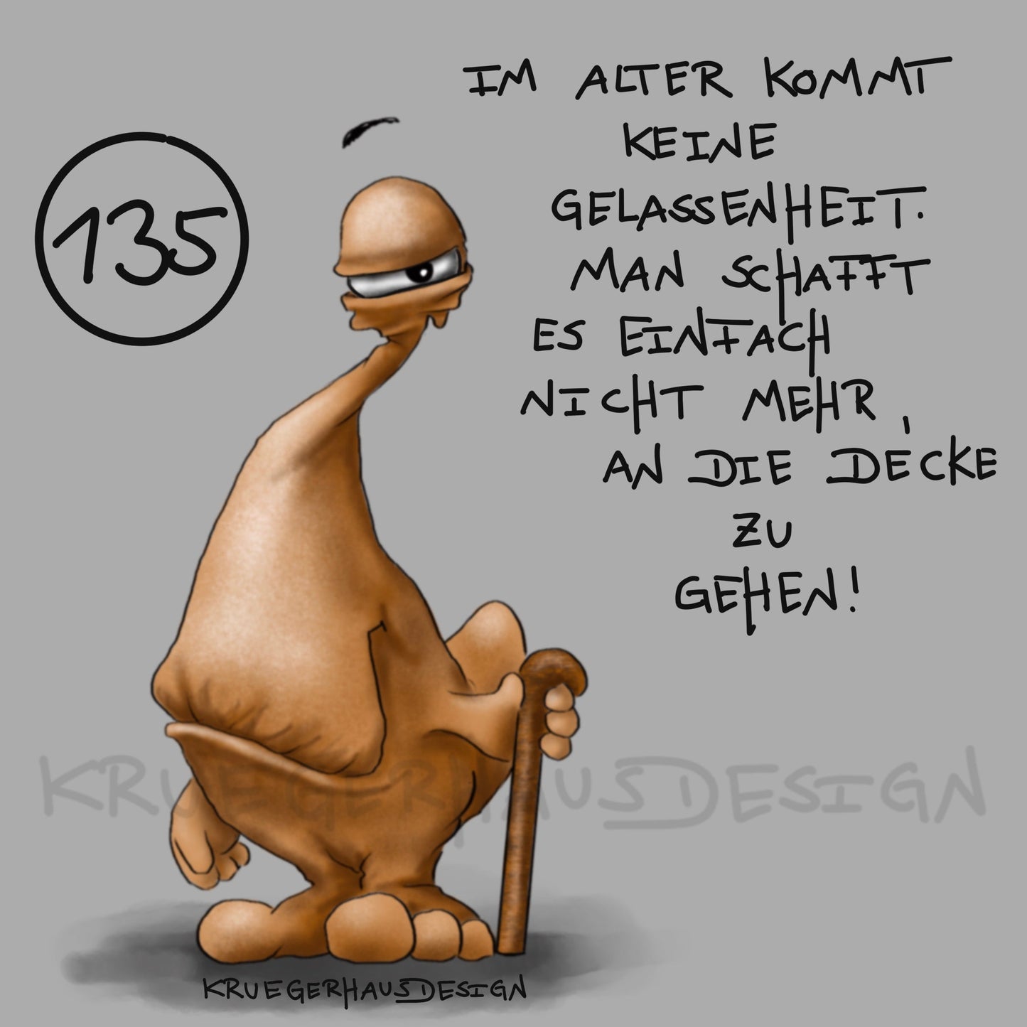 Poster von Kruegerhausdesign mit Monster und Spruch freie Wahl