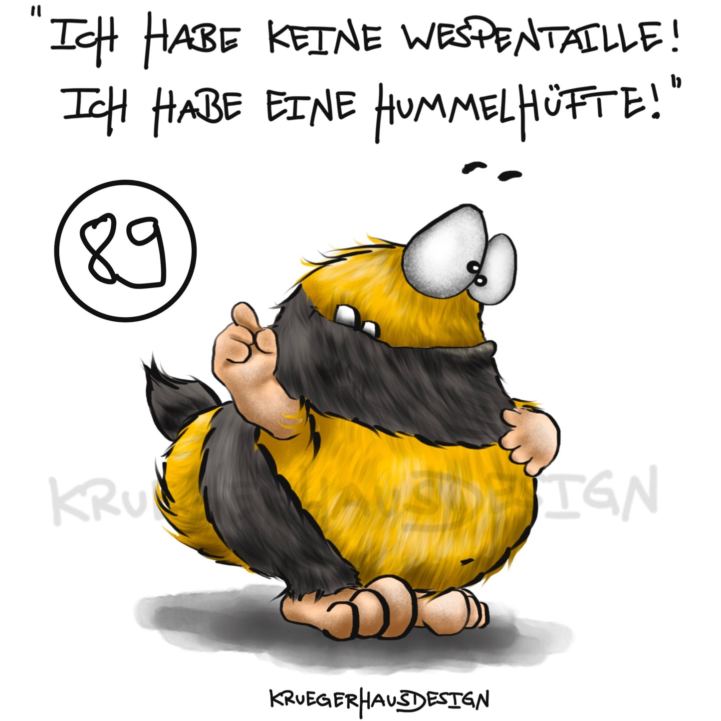 Poster von Kruegerhausdesign mit Monster und Spruch freie Wahl
