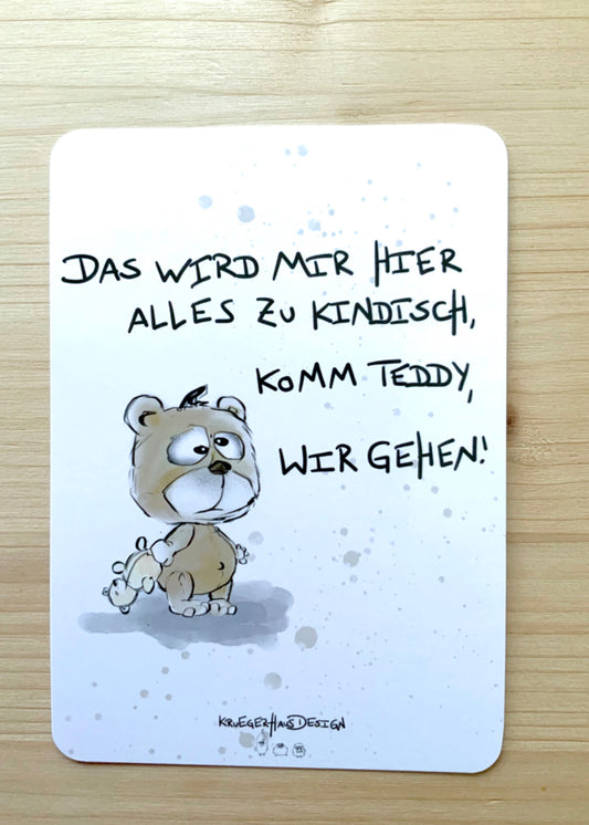 Postkarte Monster Kruegerhausdesign „Das wird mir hier…“
