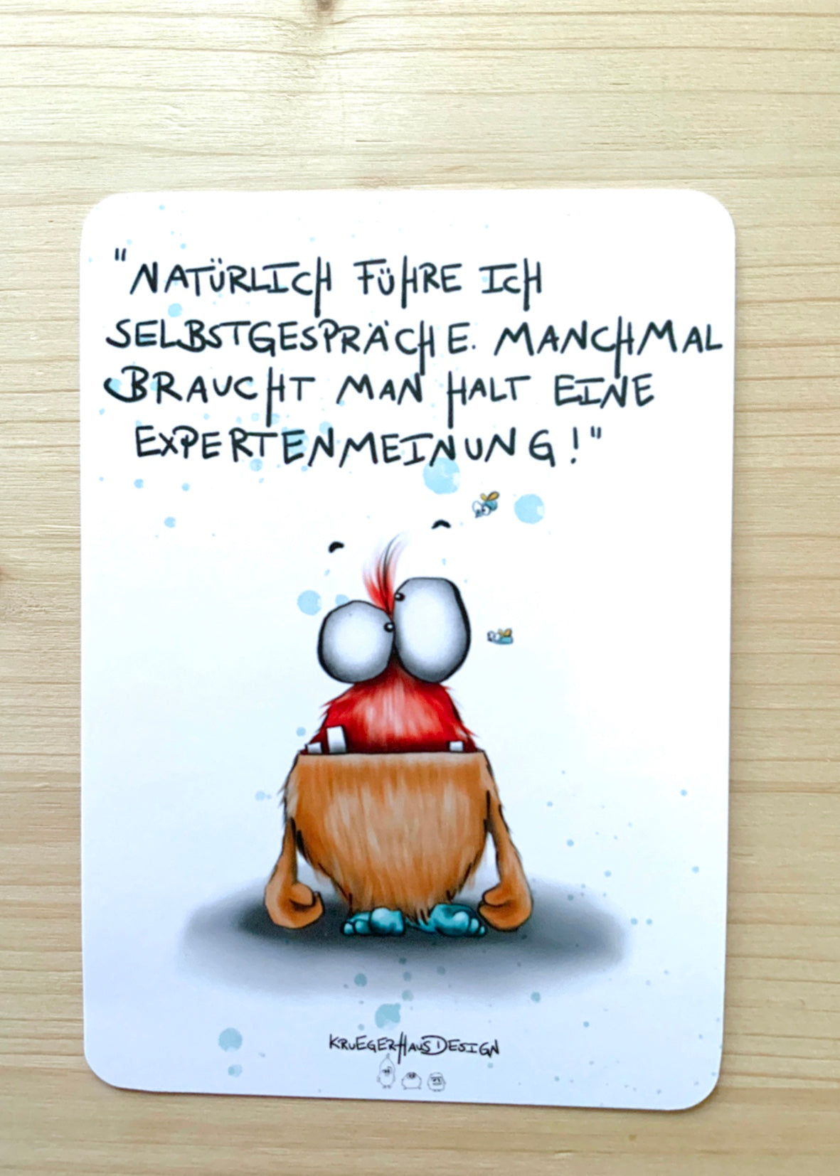 Postkarte Monster Kruegerhausdesign „Natürlich führe ich…“